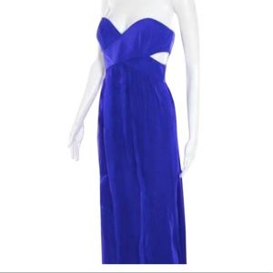 Jay Godfrey black tie dress blue/ purple